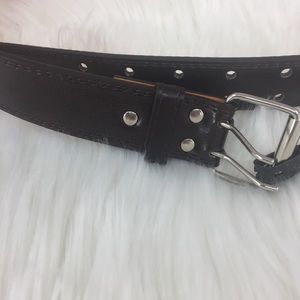 Men’s Leather Double Prong Belts - Brown